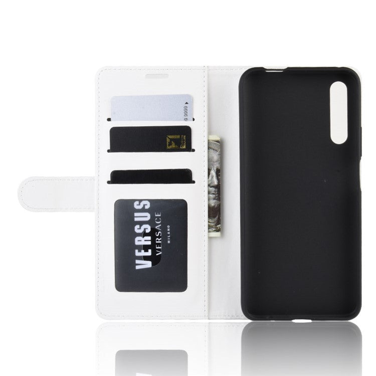 Crazy Horse Wallet Leather Wallet Stand Phone Case for Huawei Y9s/P smart Pro 2019/Honor 9X (For China)/9X Pro - White