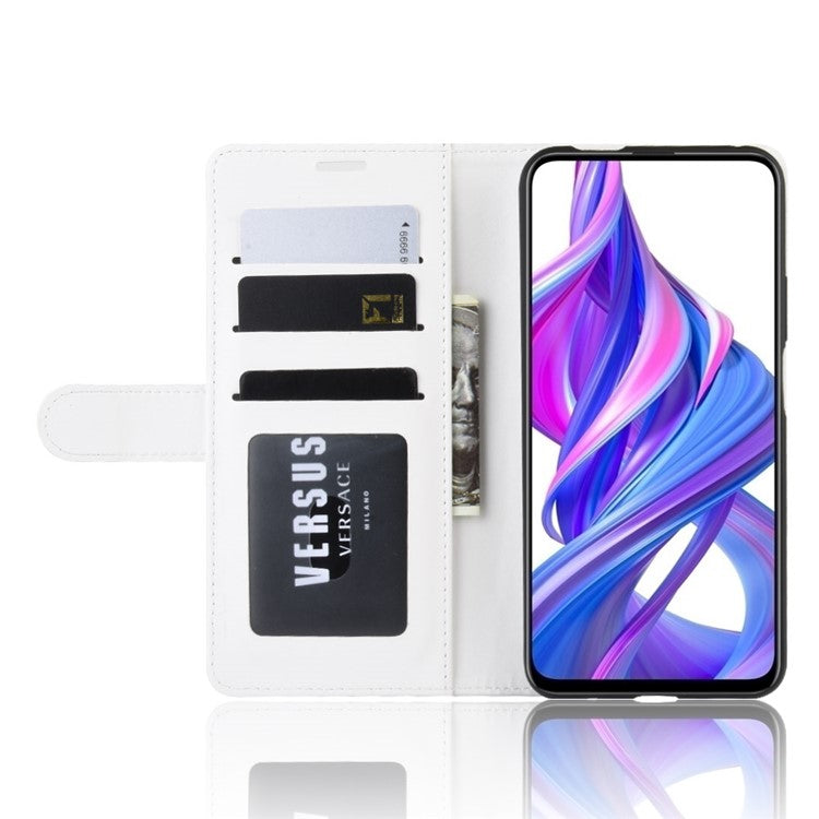 Crazy Horse Wallet Leather Wallet Stand Phone Case for Huawei Y9s/P smart Pro 2019/Honor 9X (For China)/9X Pro - White