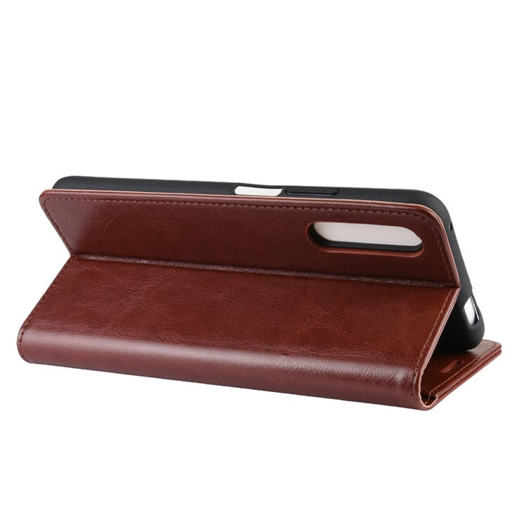 Crazy Horse Wallet Leather Wallet Stand Phone Case for Huawei Y9s/P smart Pro 2019/Honor 9X (For China)/9X Pro - Brown