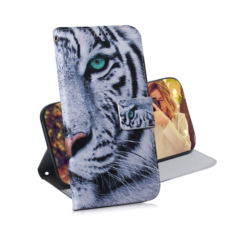 Printing Skin Leather Phone Case for Huawei Y9s/P smart Pro 2019/Honor 9X (For China)/9X Pro - Tiger