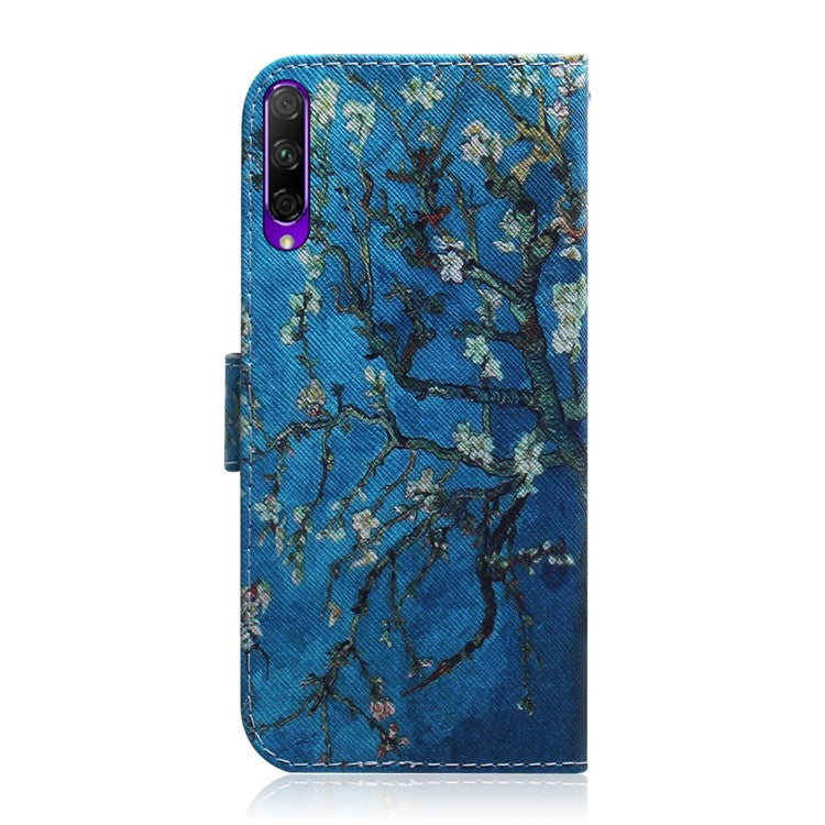 Printing Skin Leather Phone Case for Huawei Y9s/P smart Pro 2019/Honor 9X (For China)/9X Pro - Flower Tree