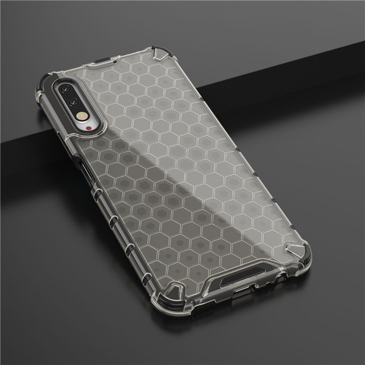 Honeycomb Pattern Shock-proof TPU + PC Hybrid Shell for Huawei Honor 9X (For China)/9X Pro - Black