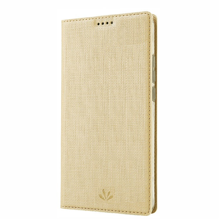 VILI DMX Cross Texture Leather Stand Case with Card Slot for Huawei Honor 9X (For China) / 9X Pro - Gold