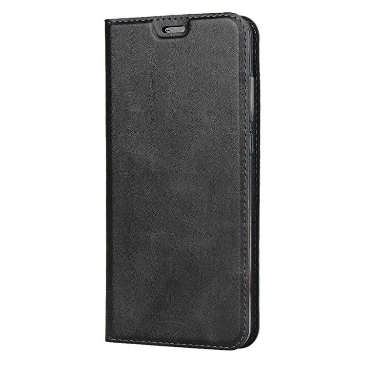 TPU+PU Leather Phone Stand Casing with Lanyard for Huawei P20 Pro - Black