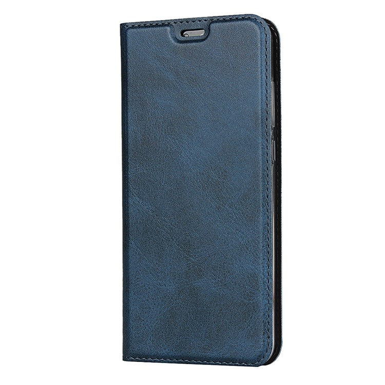 TPU+PU Leather Phone Stand Casing with Lanyard for Huawei P20 Pro - Blue