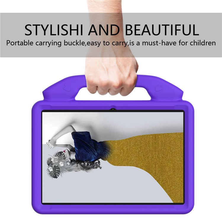 Shockproof Thumb Kickstand EVA Tablet Covering Case for Huawei MediaPad T3 10 - Purple