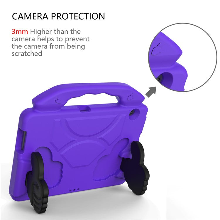 Shockproof Thumb Kickstand EVA Tablet Covering Case for Huawei MediaPad T3 10 - Purple