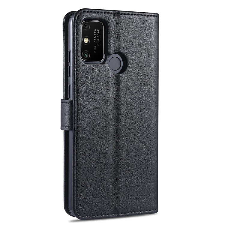 AZNS Leather Wallet with Stand Case for Honor 9A - Black