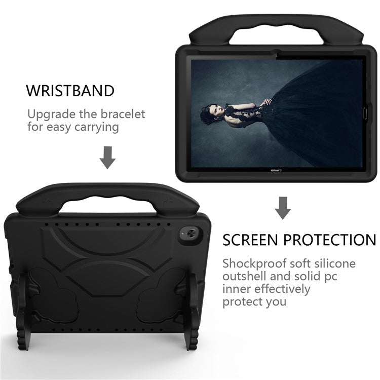 Shockproof Thumb Kickstand EVA Shell for Huawei MediaPad M5 10 (10.8")/MediaPad M5 (Pro) 10.8"/MediaPad M6 10.8-inch - Black