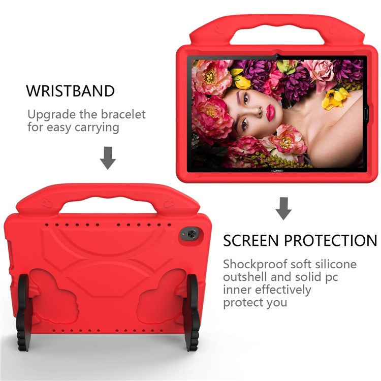 Shockproof Thumb Kickstand EVA Shell for Huawei MediaPad M5 10 (10.8")/MediaPad M5 (Pro) 10.8"/MediaPad M6 10.8-inch - Red