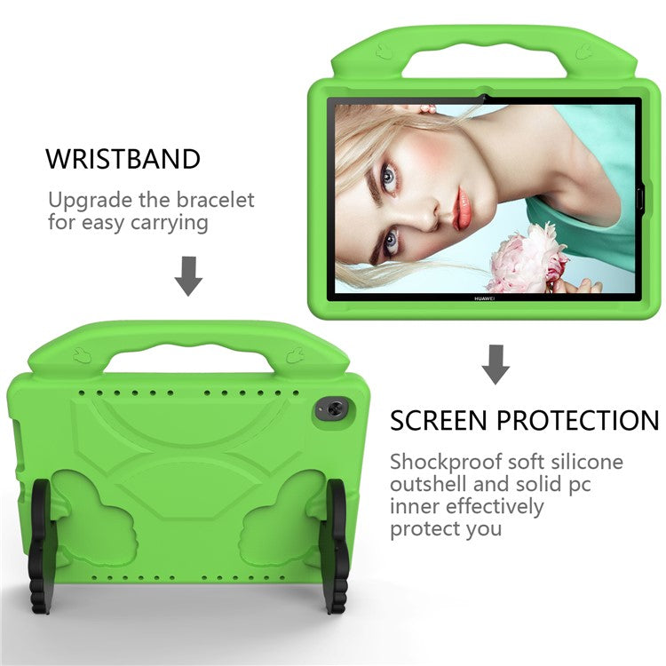 Shockproof Thumb Kickstand EVA Shell for Huawei MediaPad M5 10 (10.8")/MediaPad M5 (Pro) 10.8"/MediaPad M6 10.8-inch - Green