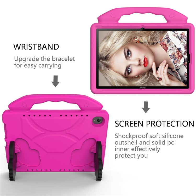 Shockproof Thumb Kickstand EVA Shell for Huawei MediaPad M5 10 (10.8")/MediaPad M5 (Pro) 10.8"/MediaPad M6 10.8-inch - Rose