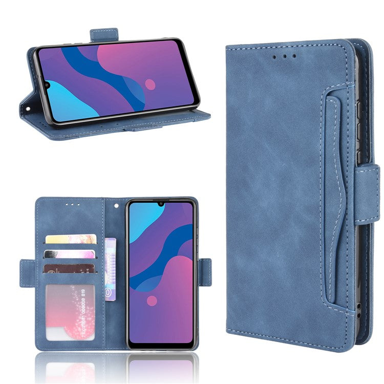 Magnetic PU Leather Shell with Multiple Card Slots for Honor Play 9A/Honor 9A - Blue