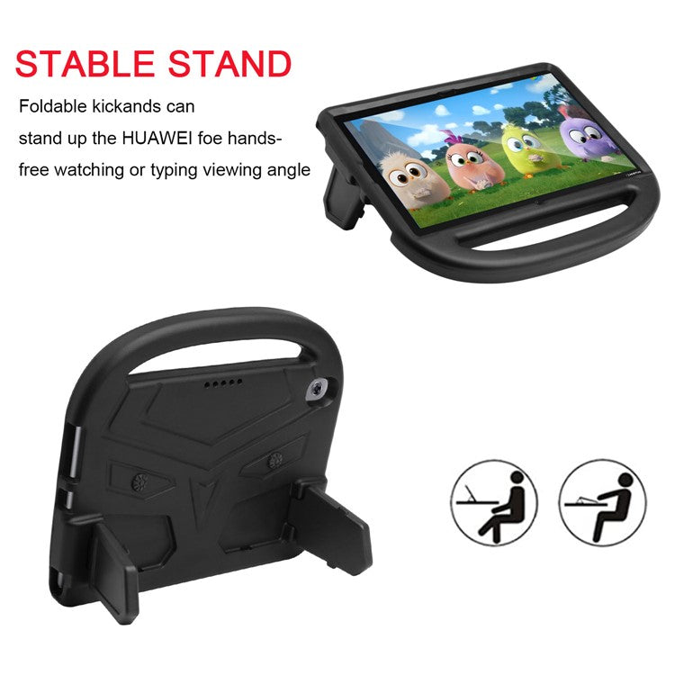 Sparrow Style Shockproof Kickstand EVA Tablet Shell for Huawei MediaPad M5 10 (10.8")/MediaPad M6 10.8-inch - Black