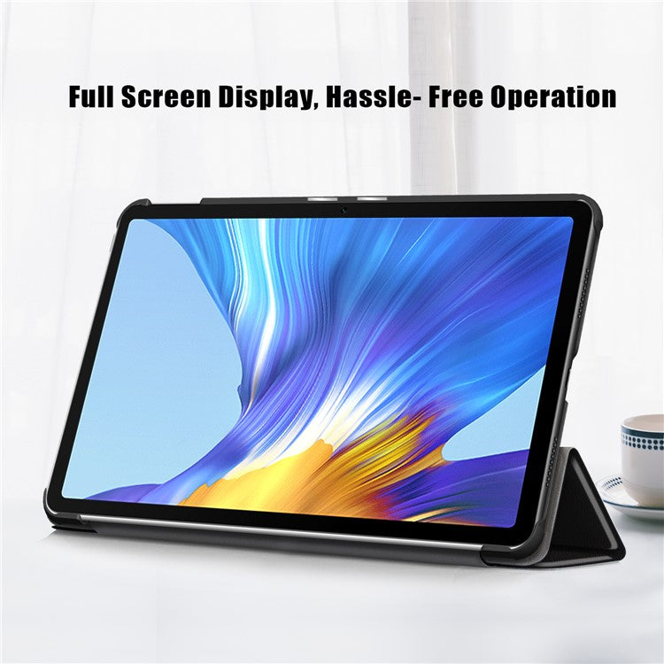 Pattern Printing PU Leather Tri-fold Stand Tablet Case for Honor V6 5G 10.4/Huawei MatePad 10.4 - Don't Touch Me