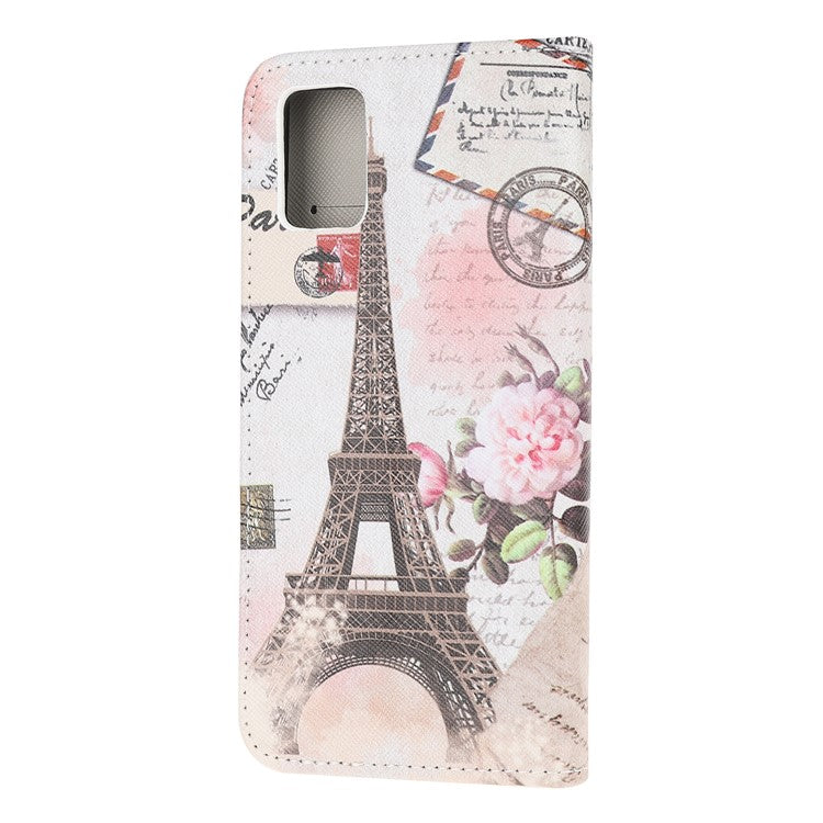 Pattern Printing Cross Texture Leather Wallet Phone Stand Protective Case for Honor 10X Lite - Tower