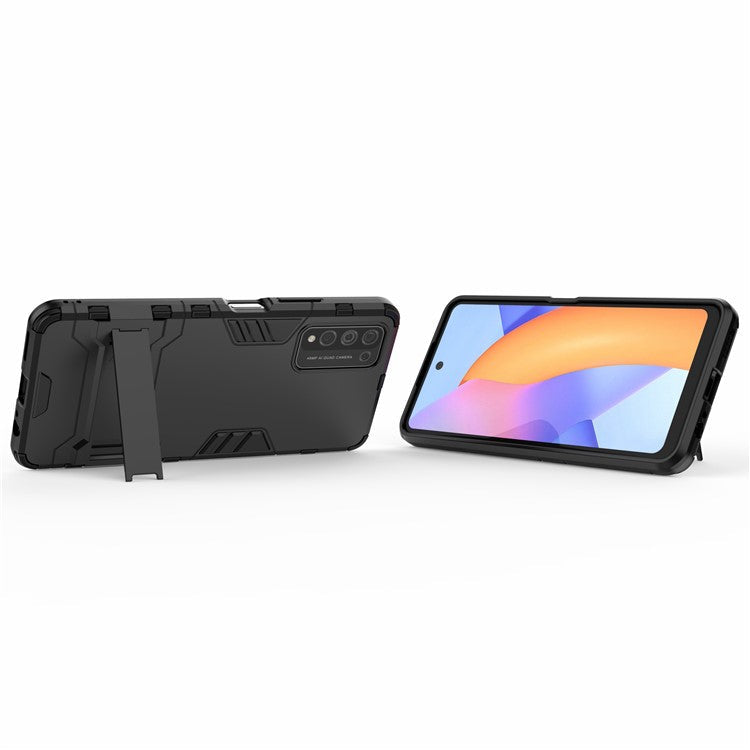 PC + TPU Hybrid with Kickstand Phone Protective Cover for Honor 10X Lite - Black