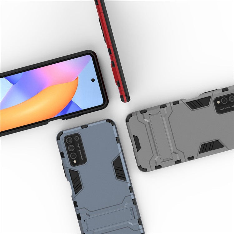 PC + TPU Hybrid with Kickstand Phone Protective Cover for Honor 10X Lite - Black