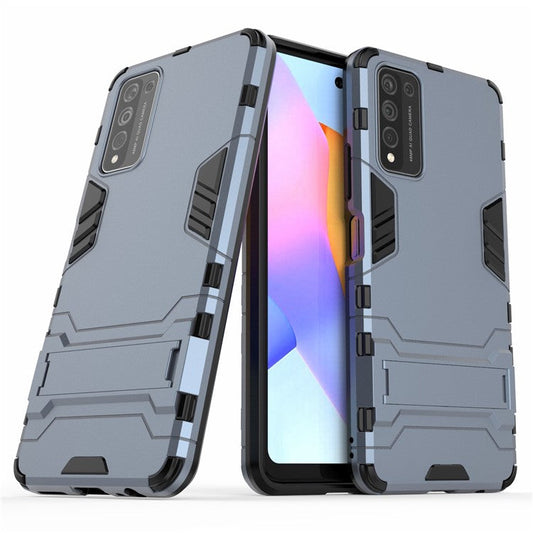 PC + TPU Hybrid with Kickstand Phone Protective Cover for Honor 10X Lite - Blue