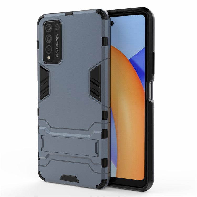 PC + TPU Hybrid with Kickstand Phone Protective Cover for Honor 10X Lite - Blue