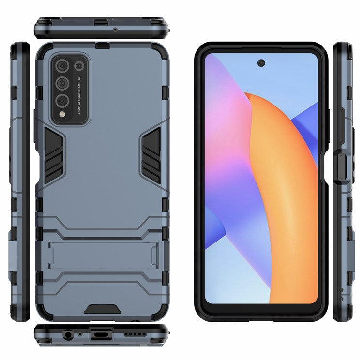 PC + TPU Hybrid with Kickstand Phone Protective Cover for Honor 10X Lite - Blue
