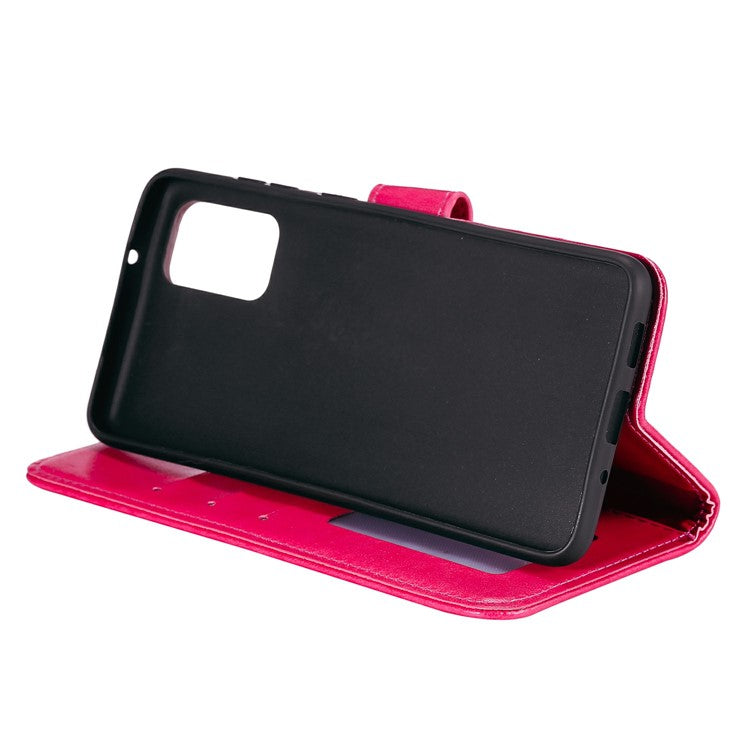 Imprinted Mandala Flower Wallet Leather Case with Strap for Honor 10X Lite - Red