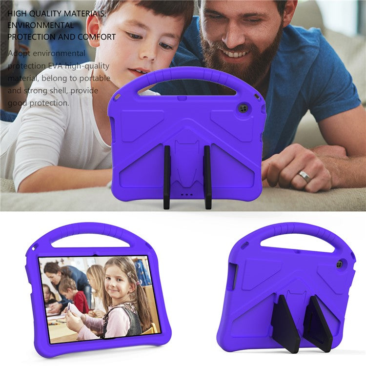 Anti-shock EVA Kickstand Case with Pen Slot Handle for Huawei MediaPad T3 10 9.6-inch - Purple