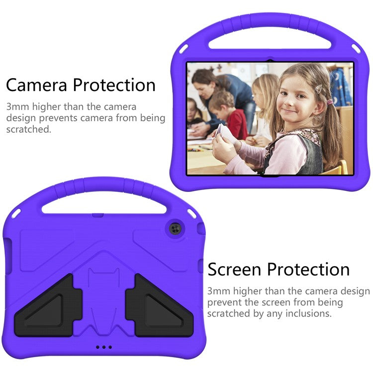 Anti-shock EVA Kickstand Case with Pen Slot Handle for Huawei MediaPad T3 10 9.6-inch - Purple