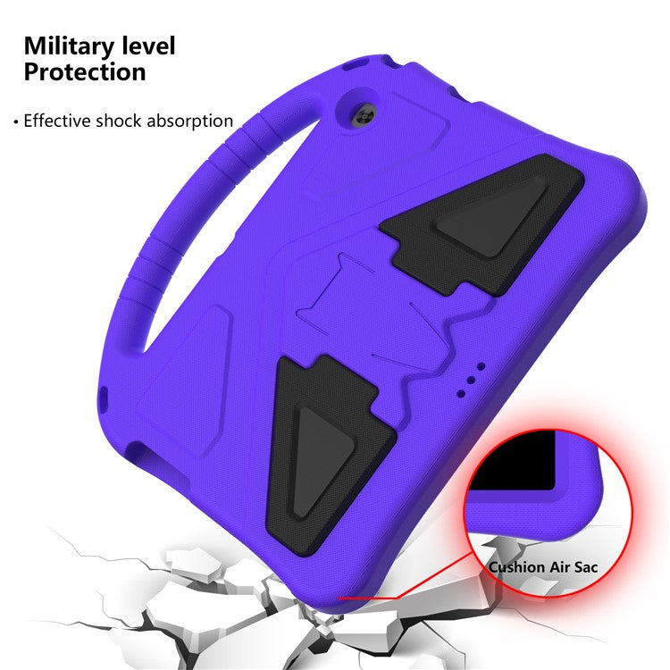 Anti-shock EVA Kickstand Case with Pen Slot Handle for Huawei MediaPad T3 10 9.6-inch - Purple