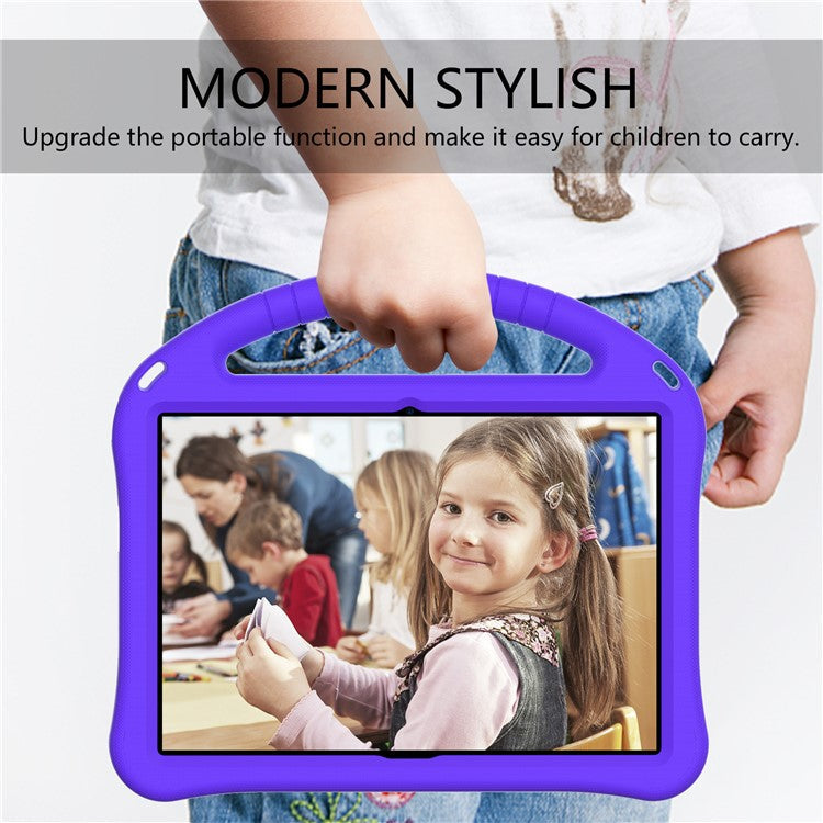 Anti-shock EVA Kickstand Case with Pen Slot Handle for Huawei MediaPad T3 10 9.6-inch - Purple