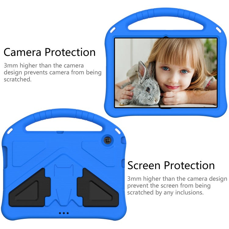 Anti-shock EVA Kickstand Case with Pen Slot Handle for Huawei MediaPad T3 10 9.6-inch - Blue