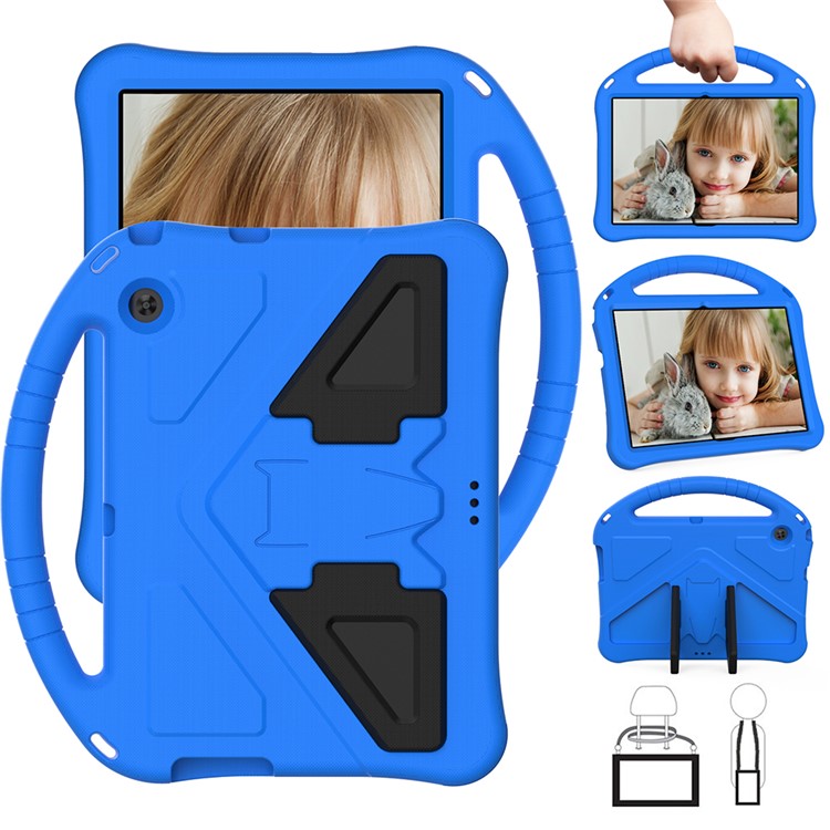 Anti-shock EVA Kickstand Case with Pen Slot Handle for Huawei MediaPad T3 10 9.6-inch - Blue