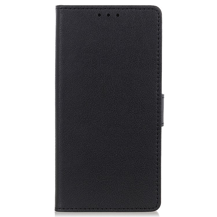 Full Protection PU Leather Wallet Stand Phone Case for Honor 50 - Black