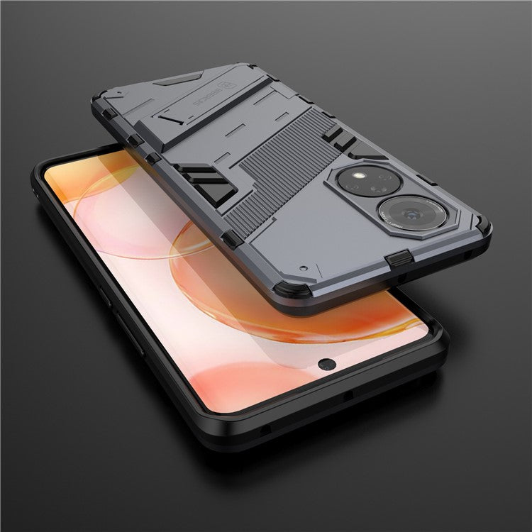 PC + TPU Hybrid Phone Case Shockproof Cover with Kickstand for Honor 50 / Huawei nova 9 - Grey