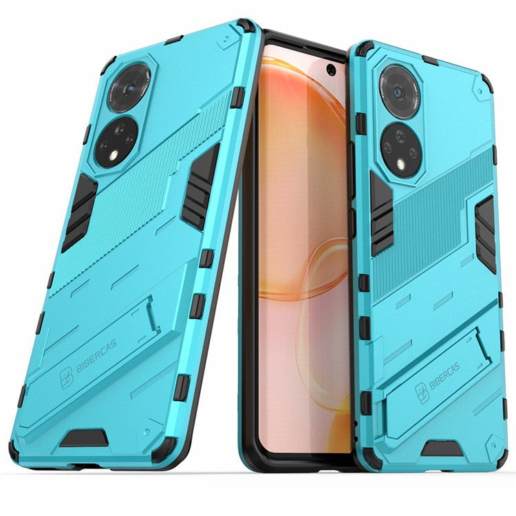 PC + TPU Hybrid Phone Case Shockproof Cover with Kickstand for Honor 50 / Huawei nova 9 - Baby Blue