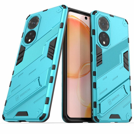 PC + TPU Hybrid Phone Case Shockproof Cover with Kickstand for Honor 50 / Huawei nova 9 - Baby Blue
