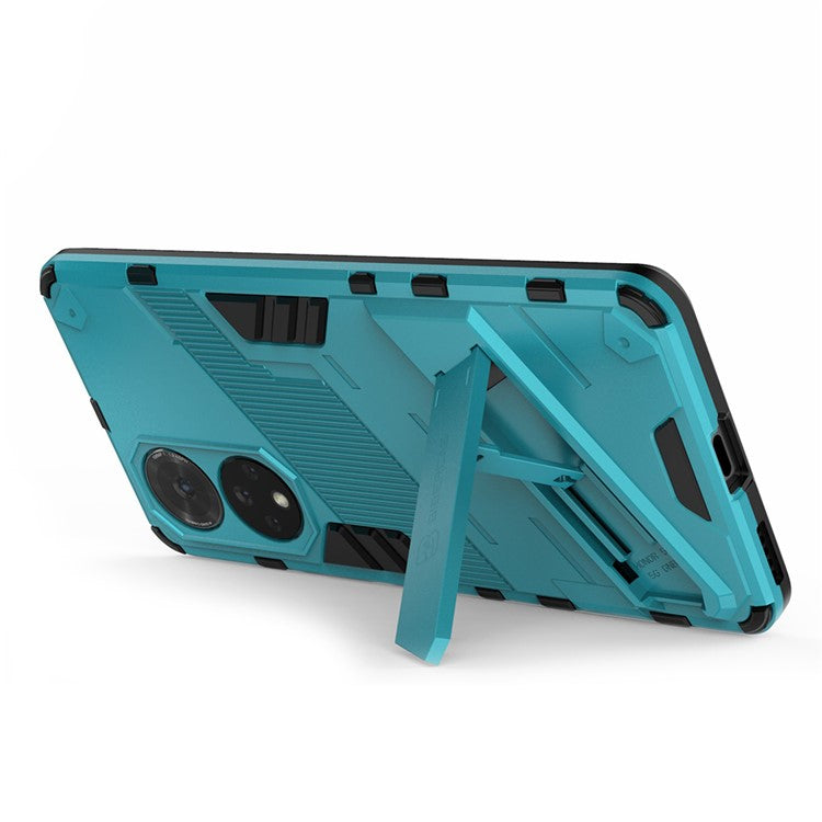 PC + TPU Hybrid Phone Case Shockproof Cover with Kickstand for Honor 50 / Huawei nova 9 - Baby Blue