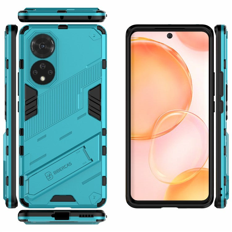 PC + TPU Hybrid Phone Case Shockproof Cover with Kickstand for Honor 50 / Huawei nova 9 - Baby Blue
