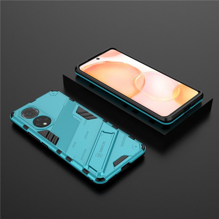 PC + TPU Hybrid Phone Case Shockproof Cover with Kickstand for Honor 50 / Huawei nova 9 - Baby Blue