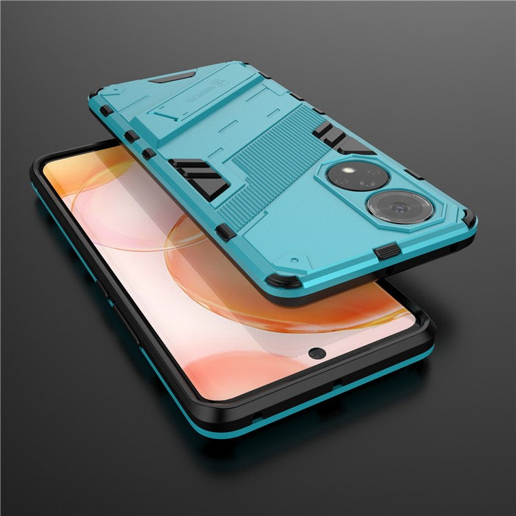 PC + TPU Hybrid Phone Case Shockproof Cover with Kickstand for Honor 50 / Huawei nova 9 - Baby Blue
