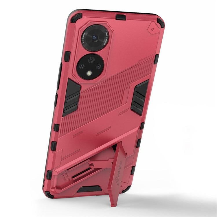 PC + TPU Hybrid Phone Case Shockproof Cover with Kickstand for Honor 50 / Huawei nova 9 - Rose