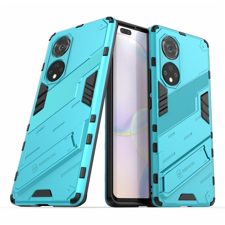 Cool Style Armor Heavy Duty Combo Hybrid PC + TPU Anti-Fall Case with Kickstand for Honor 50 Pro / Huawei nova 9 Pro - Baby Blue