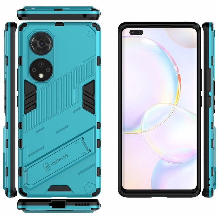 Cool Style Armor Heavy Duty Combo Hybrid PC + TPU Anti-Fall Case with Kickstand for Honor 50 Pro / Huawei nova 9 Pro - Baby Blue