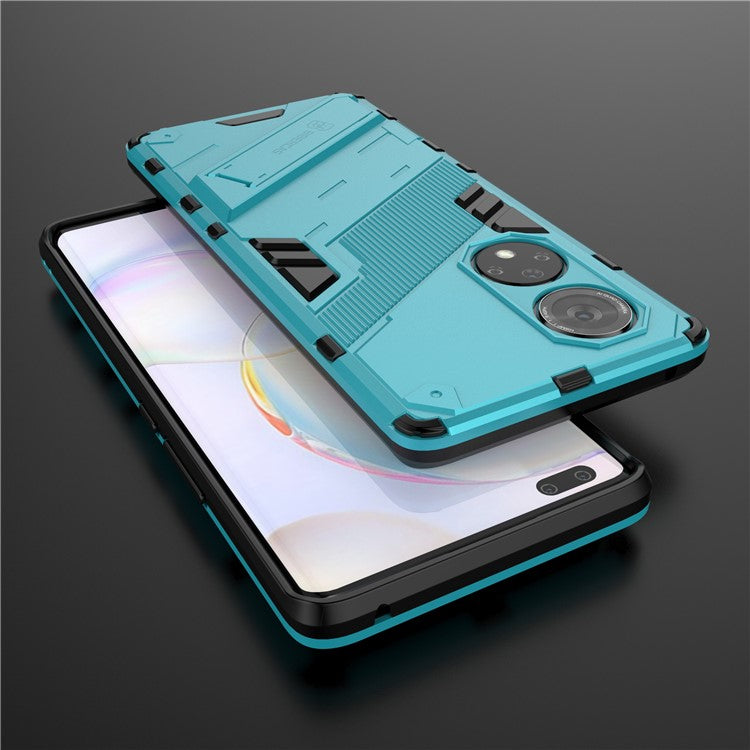 Cool Style Armor Heavy Duty Combo Hybrid PC + TPU Anti-Fall Case with Kickstand for Honor 50 Pro / Huawei nova 9 Pro - Baby Blue