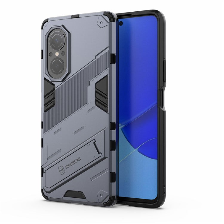 PC + TPU Combo Case Kickstand Design Protective Mobile Phone Case for Honor 50 SE/Huawei nova 9 SE - Dark Blue