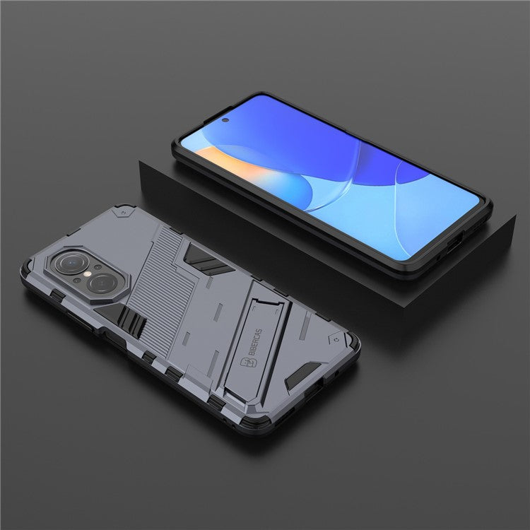 PC + TPU Combo Case Kickstand Design Protective Mobile Phone Case for Honor 50 SE/Huawei nova 9 SE - Dark Blue