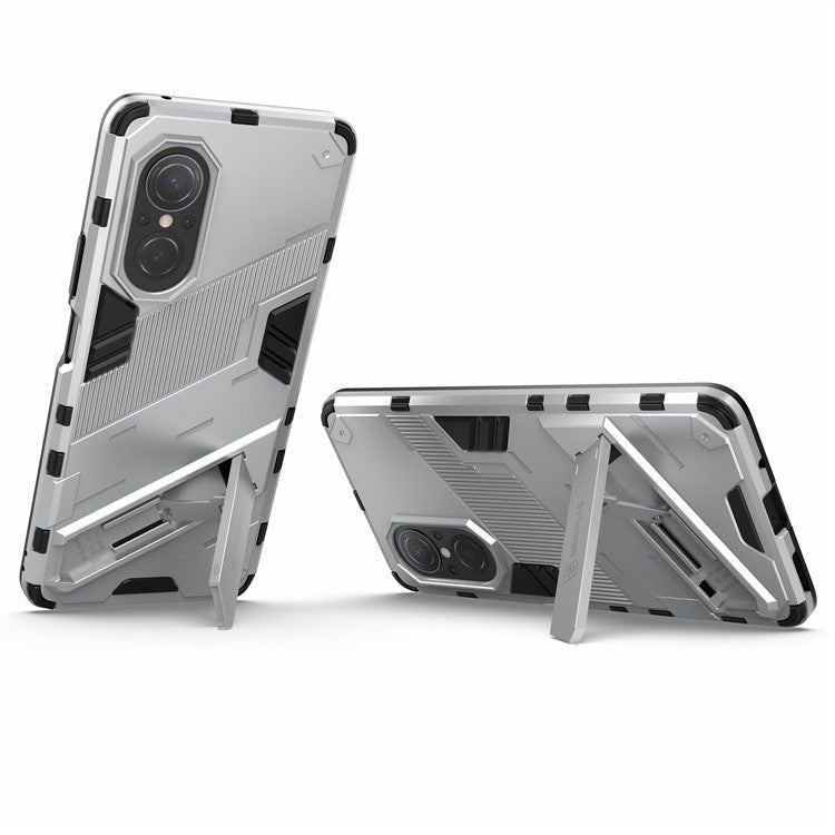PC + TPU Combo Case Kickstand Design Protective Mobile Phone Case for Honor 50 SE/Huawei nova 9 SE - White