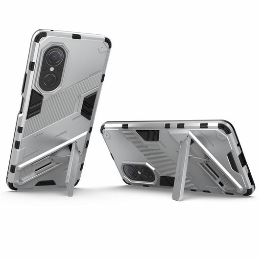 PC + TPU Combo Case Kickstand Design Protective Mobile Phone Case for Honor 50 SE/Huawei nova 9 SE - White