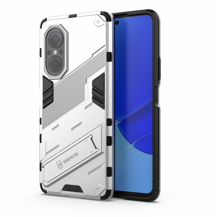 PC + TPU Combo Case Kickstand Design Protective Mobile Phone Case for Honor 50 SE/Huawei nova 9 SE - White