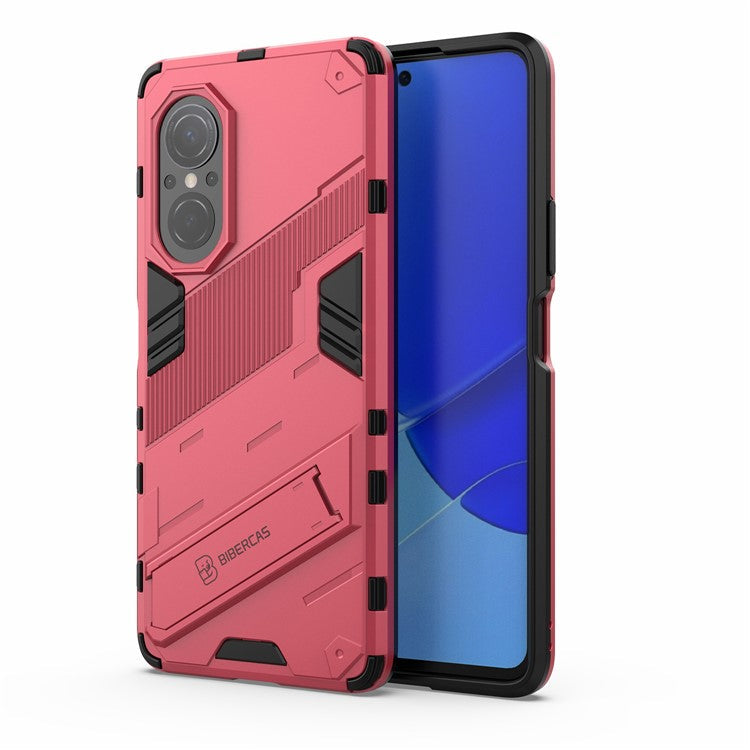 PC + TPU Combo Case Kickstand Design Protective Mobile Phone Case for Honor 50 SE/Huawei nova 9 SE - Rose